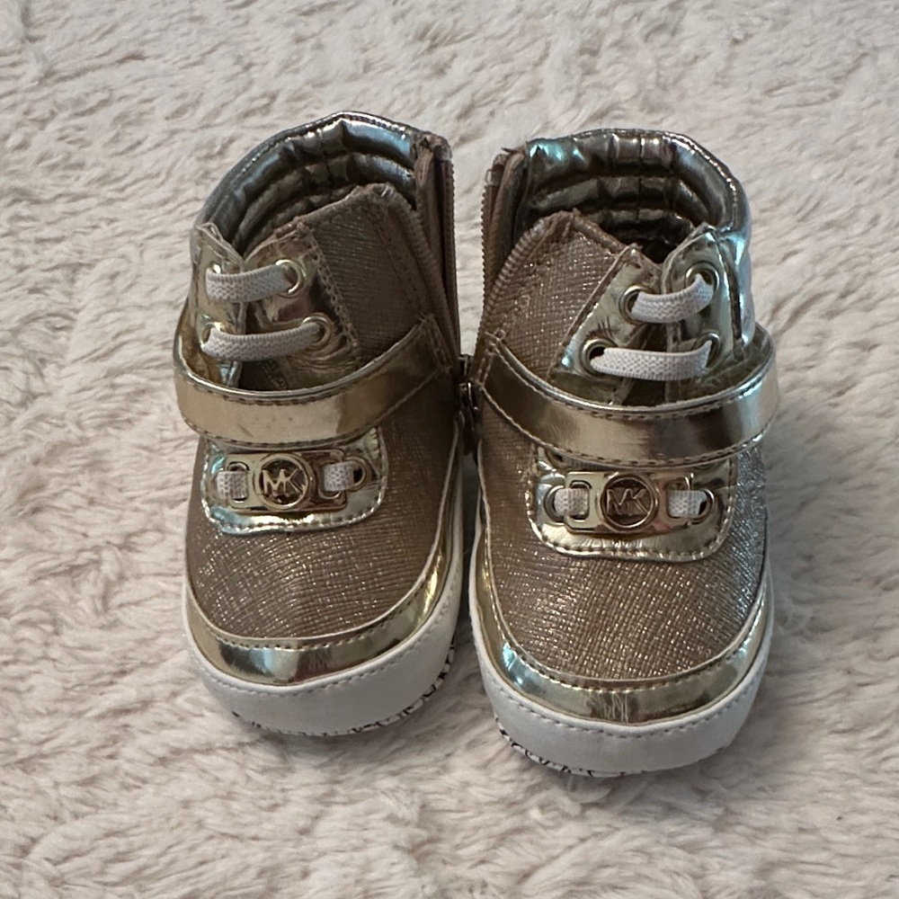 Michael Kors Gold Baby Crib Sneakers